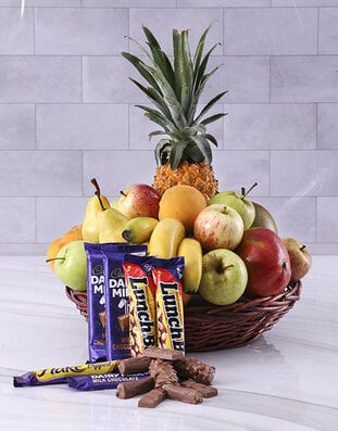 Fresh Fruit and Cadbury Chocolate Basket