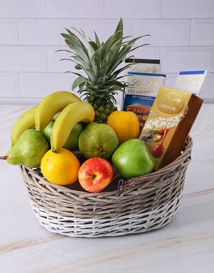 Fruit Basket With Lindt Treats