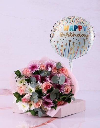 Rosey Pink Birthday Bloom Surprise