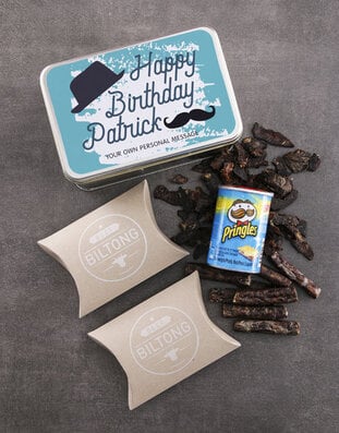Personalised Birthday Gent Snack Tin