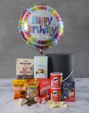 Happy Birthday Snack Balloon Hat Box 