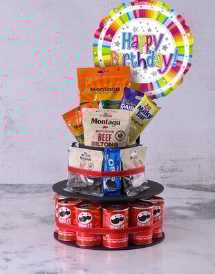 Happy Birthday Snack Tower