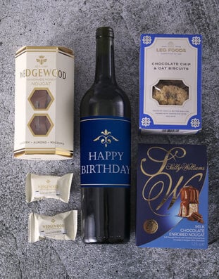 Birthday Merlot And Treats Gift Box